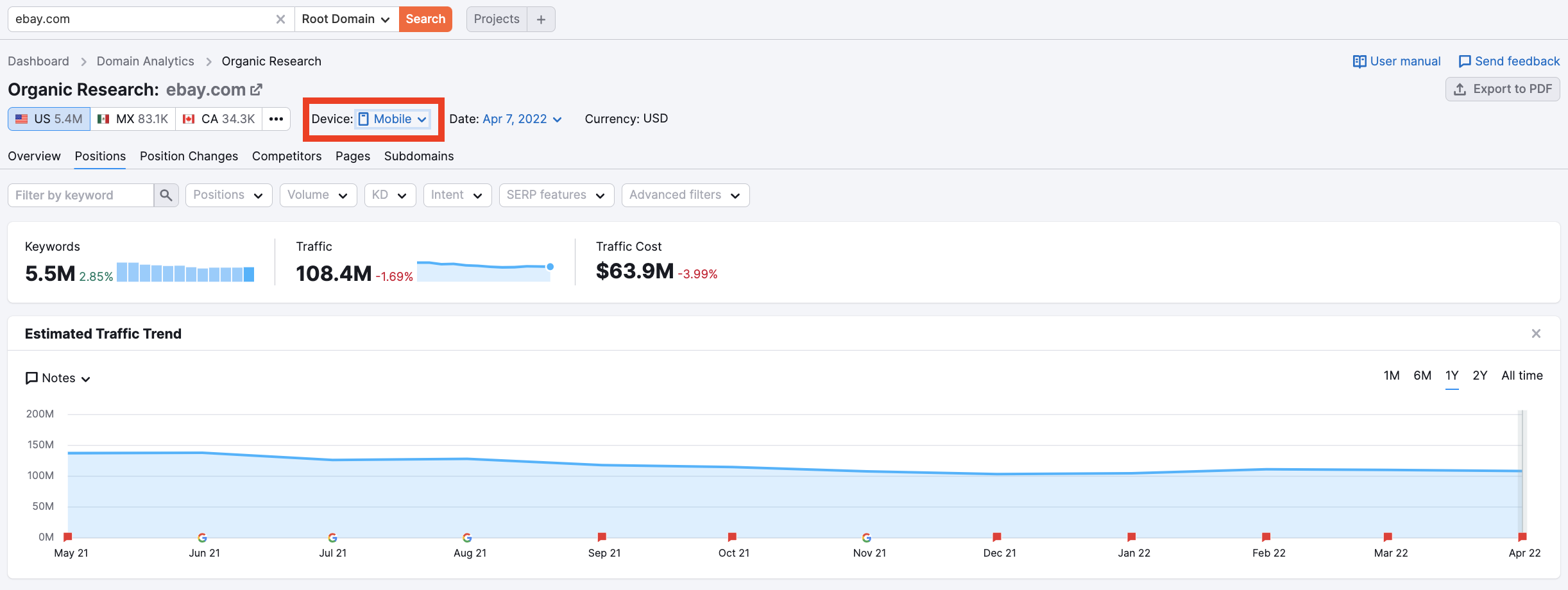 How to Gather Mobile SEO Data on Semrush image 3