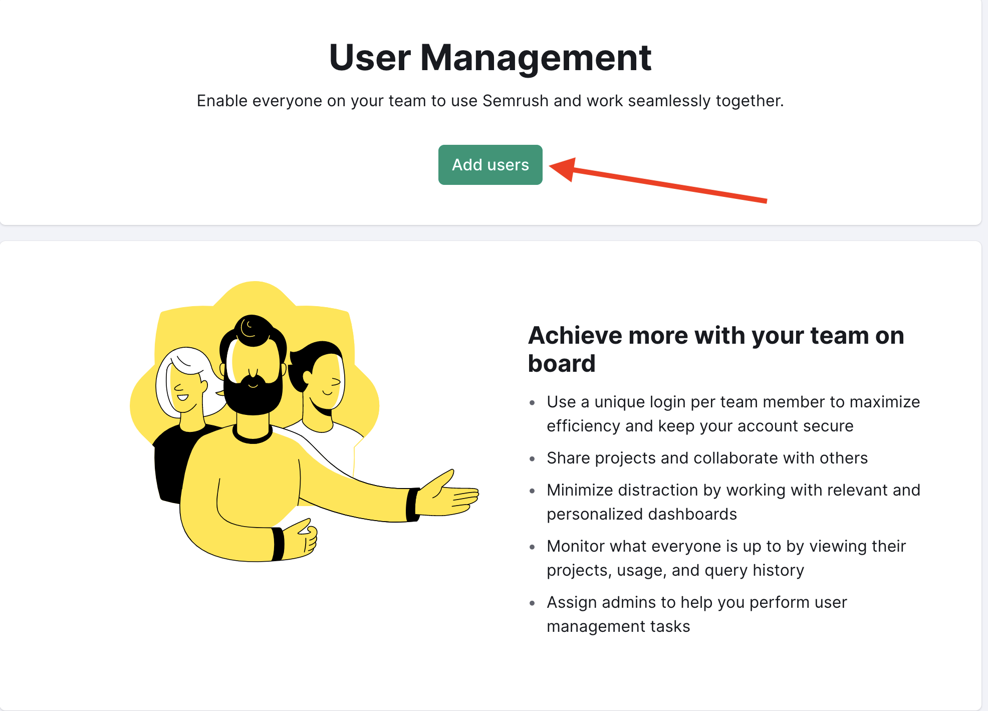 How to add users to an account 